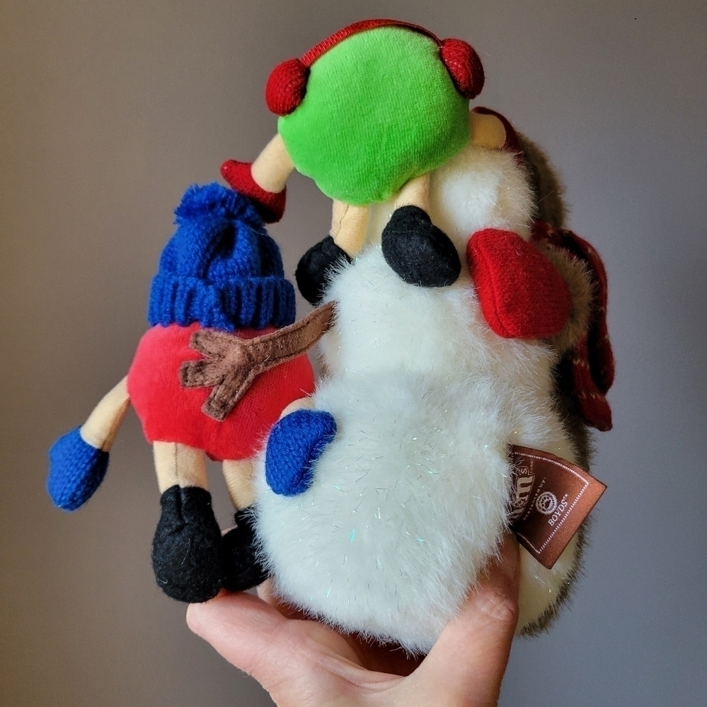 Rare Boyds Bears M&M Snowman Exclusive Brodie with Red & Green 10” Plush New - Picture 5 of 16